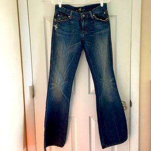 7 for All Mankind Dark Havana Distressed Bootcut